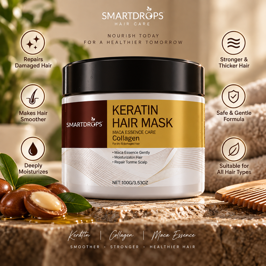 Keratin Hair Mask with Collagen – Deep Repair & Moisturizing Hair Treatment | For Dry & Damaged Hair | Buy 1 Get 1 Free
