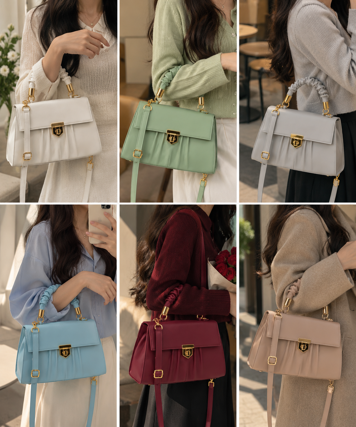 Women’s Stylish PU Leather Handbag | Elegant Shoulder & Crossbody Sling Bag | 7 Color Variants