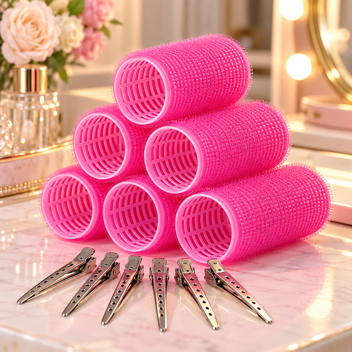 Effortless Curl Hair Rollers – 6 Pc Set