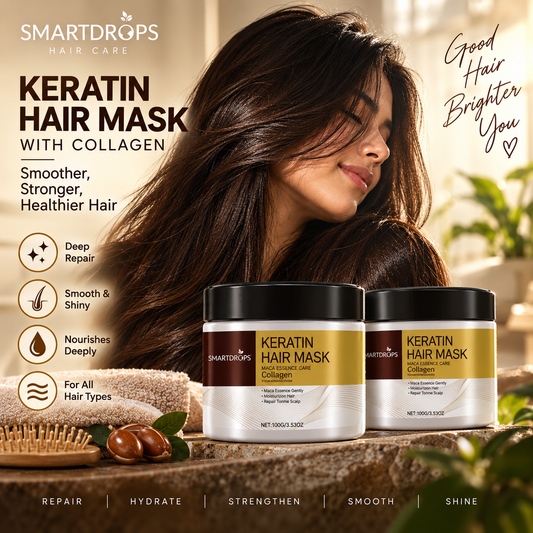 Keratin Hair Mask with Collagen – Deep Repair & Moisturizing Hair Treatment | For Dry & Damaged Hair | Buy 1 Get 1 Free