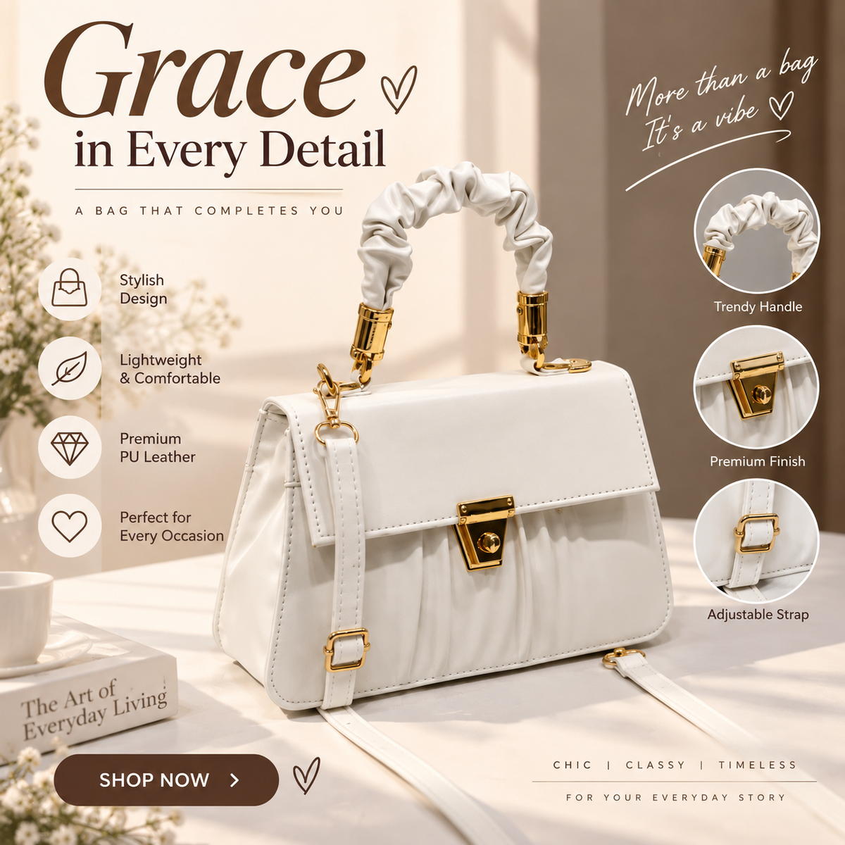 Women’s Stylish PU Leather Handbag | Elegant Shoulder & Crossbody Sling Bag | 7 Color Variants